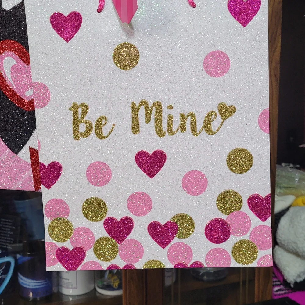 Mine Valentine's Gift Bag Collection - Pink, Gold, Red, Black